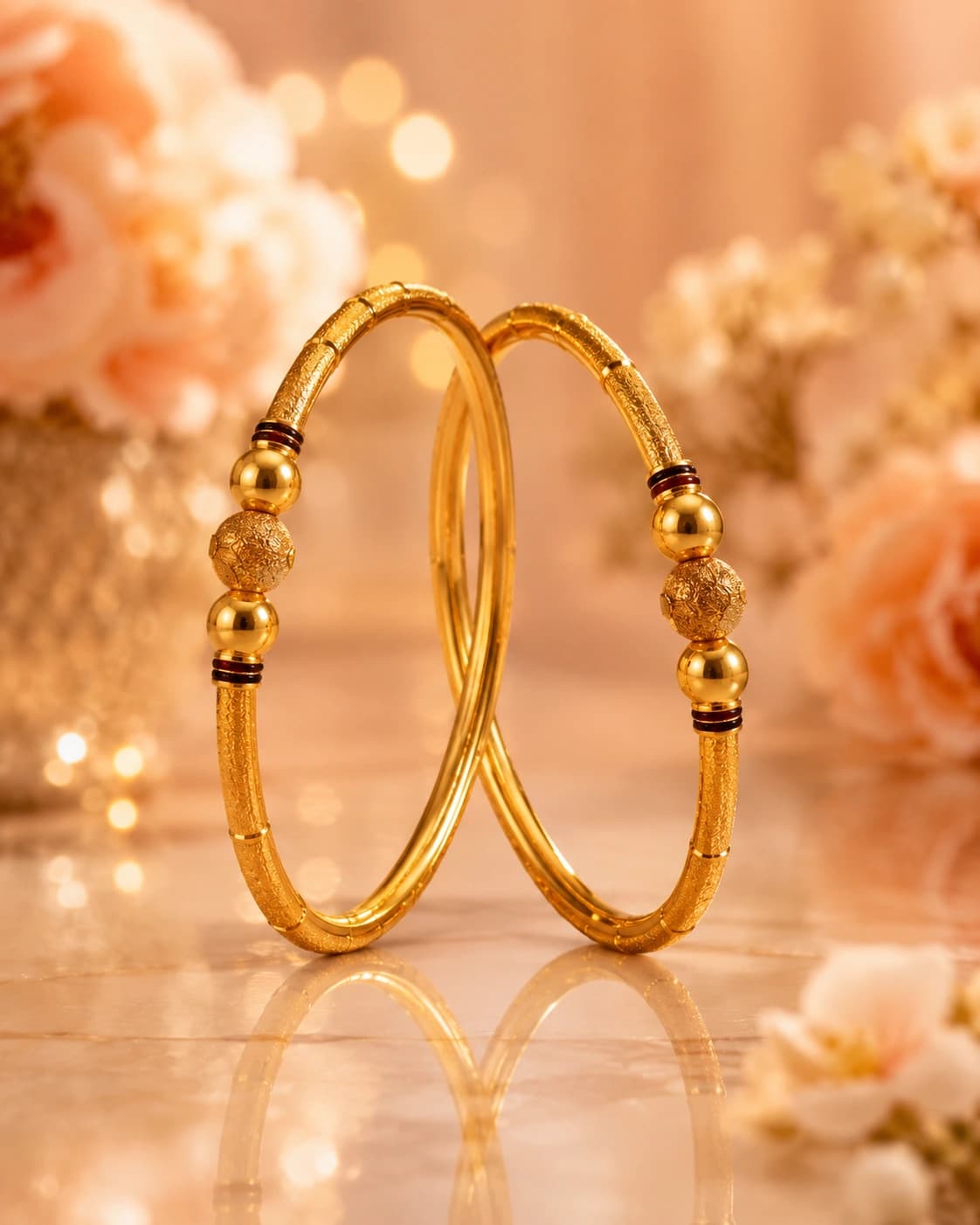 Ornate Gold Bangles