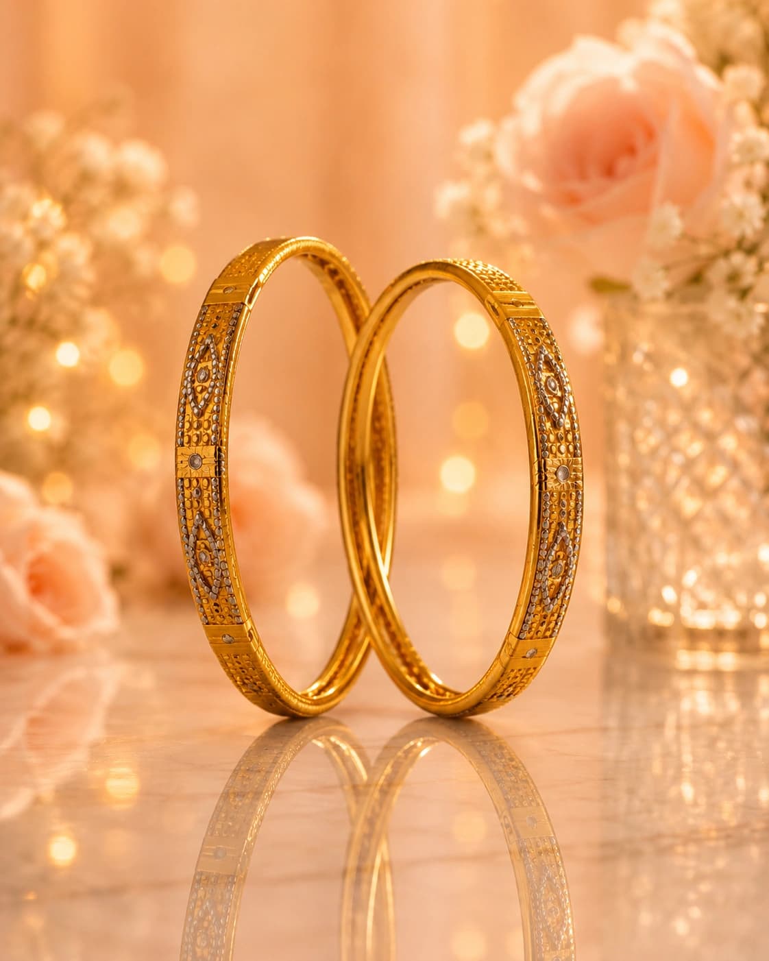 Ornate Gold Bangles